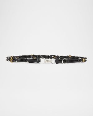 Mina Skinny Braided Leather Belt