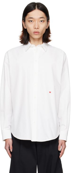 Moschino Chemise blanche à image brodée