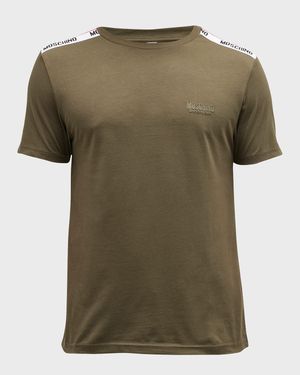 Men's Logo-Tape Crew T-Shirt