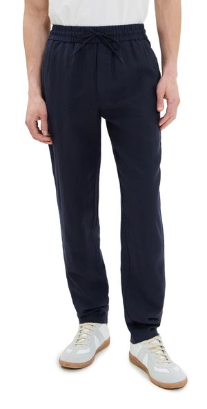 Les Deux Patrick Linen Pants Dark Navy M