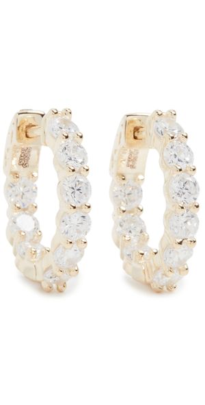 By Adina Eden Mini Round Hoop Earrings Gold (16 mm) One Size