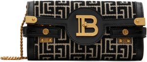 Balmain Black & Off-White B-Buzz 23 Bag