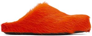 Marni Orange Fussbett Sabot Loafers