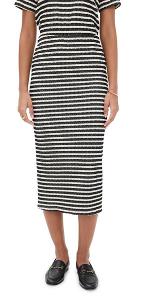 LE BOP Lila Pencil Skirt Black Stripe L