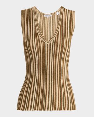 Sid Stripe Sleeveless Ribbed Top