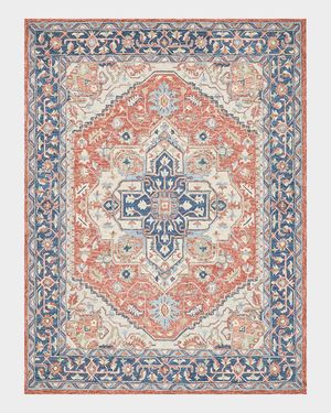 Richmond Serapi Hand-Tufted Red/Blue Rug, 8' x 10'