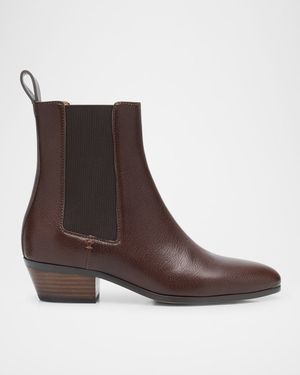 Ella Leather Chelsea Booties