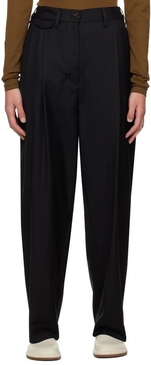 TOTEME Black Fluid Trousers
