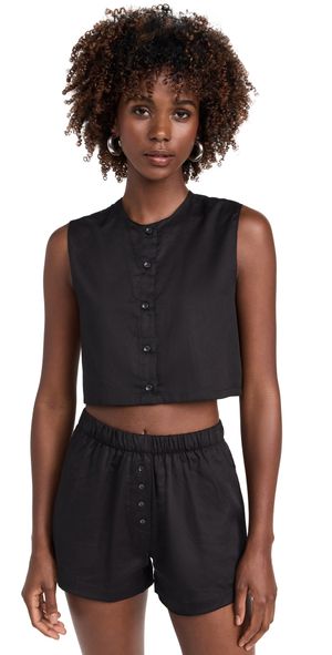 Leset Yoko Crew Neck Vest Black L