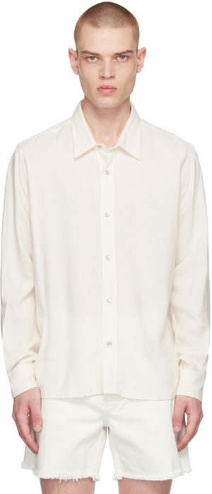 AMI Paris Chemise blanche à boutons-pression