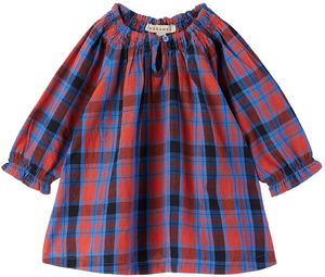 Caramel Baby Red & Blue Arowana Dress