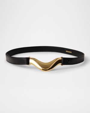Brancusi Metal Leather Belt