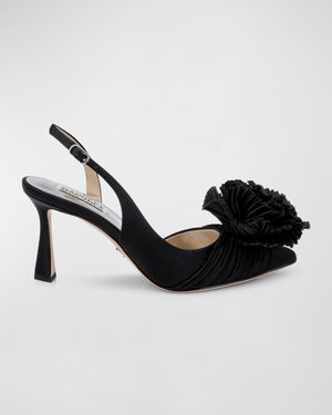 Blaire Silk Flower Slingback Pumps
