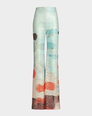 Dalal Sequined Wide-Leg Pants