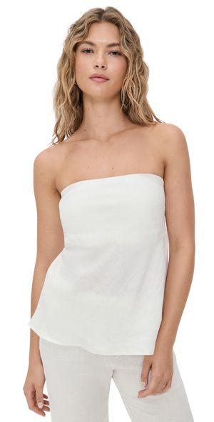 Enza Costa Linen Strapless Tunic Undyed 0