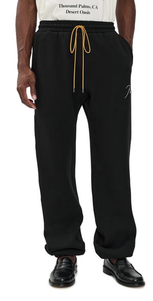 Rhude Baggy Snap Cargo Pants Black/ White M