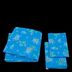 Petit Pan - Parure de lit imprimé fleuri en coton - Taille 220x240 cm - Bleu