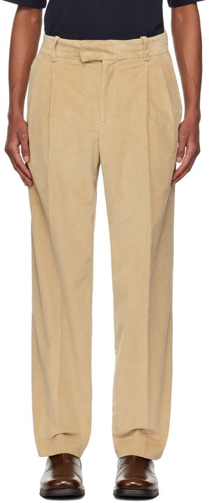 Drôle de Monsieur Pantalon de golf beige en velours côtelé