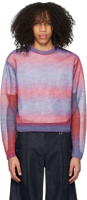 WOOYOUNGMI Pink & Purple Gradient Stripe Sweater