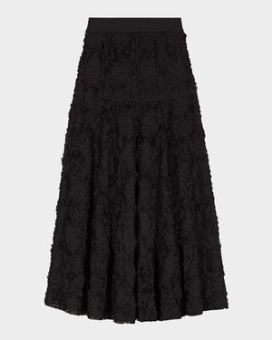 Josino Flower Tulle Maxi Skirt