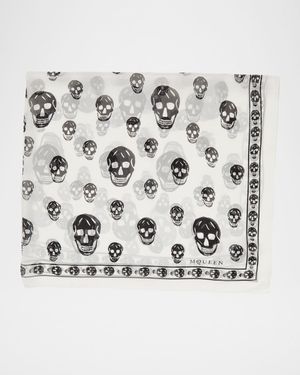 Classic Skull Silk Scarf