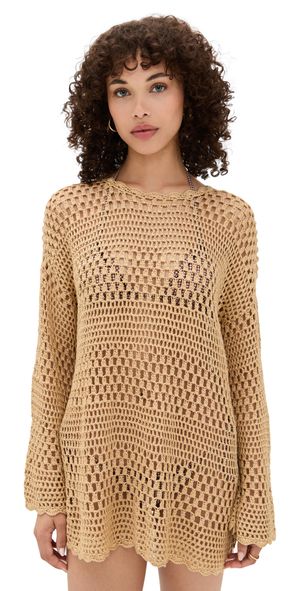Show Me Your Mumu Paula Pullover Latte Crochet XL