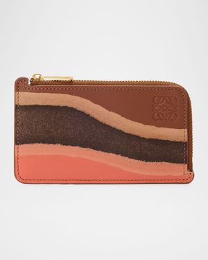 Landscape Card Holder in Calfskin Leather