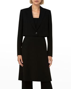 Cropped Double-Face Wool Jacket