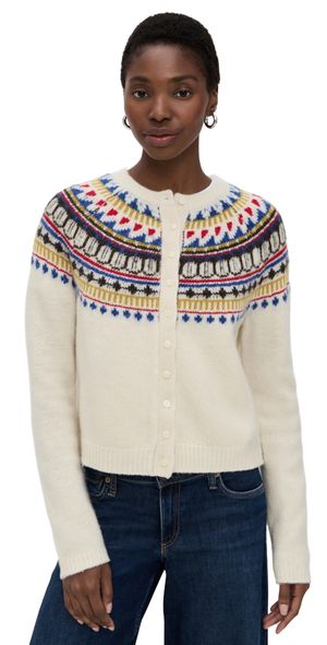 Alex Mill Amina Fairisle Sweater In Wool White M