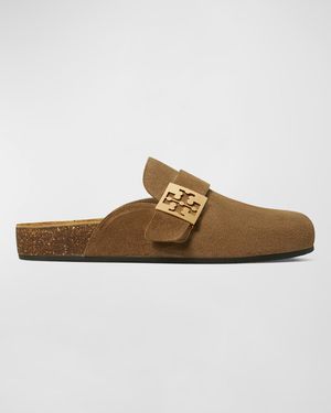 Mellow Suede Buckle Slide Mules