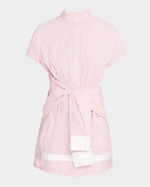Upside Down Shirt Short-Sleeve Mini Dress
