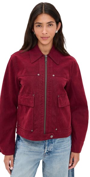 Free People Blair Faux Suede Jacket Dionysus L