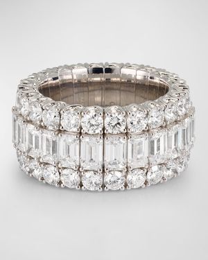 Platinum Xpandable Diamond Ring, Size 6.5 - 9.75