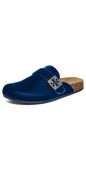 Tory Burch Mellow Pave Mules Ocean/Silver 7