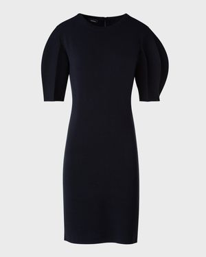 Volume Puff-Sleeve Short Dress