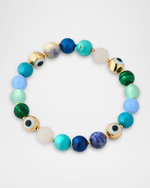 Evil Eye Semi-Precious Stretch Bracelet