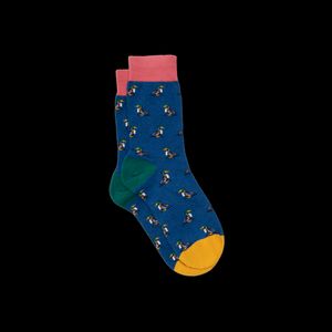 Billybelt - Chaussettes en coton peigné animaux - Taille 41/46 - Bleu