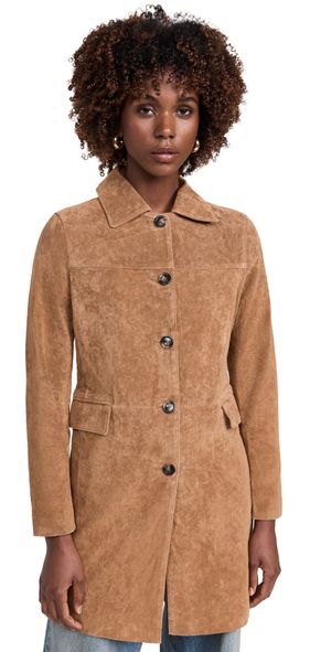 BLANKNYC Dirt Bike Suede Jacket Rust Real Suede M