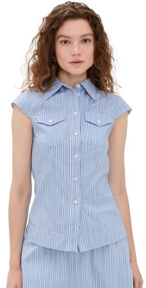 ALIGNE Leyton Stripe Top Blue 0