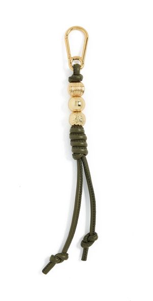 Veronica Beard Faux Leather 3 Bead Bag Charm Cypress One Size