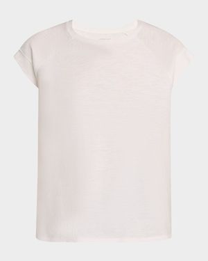 Raglan-Sleeve Organic Cotton Jersey Top