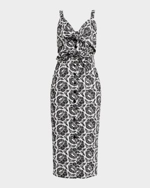 Gia Double Tie-Front Midi Dress