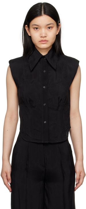 Elleme Black Bustier Shirt