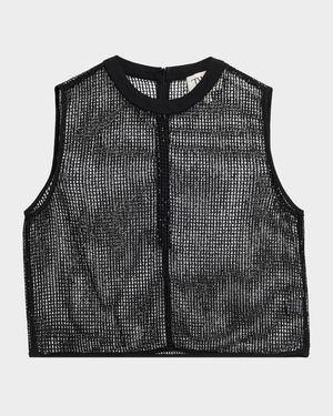 Mini Sequined Netting Muscle Tank