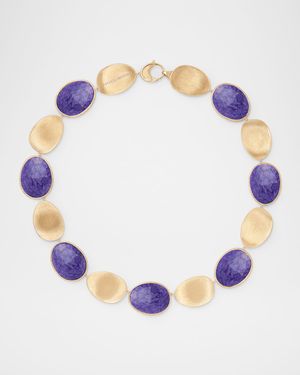 18K Yellow Gold Necklace with Charoite
