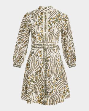 Nolan Floral Long-Sleeve Mini Dress