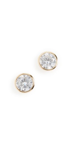 SHASHI Solitaire Studs Gold One Size