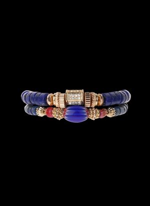 Hipanema - Bracelet ajustable avec perles - Taille Unique - Bleu