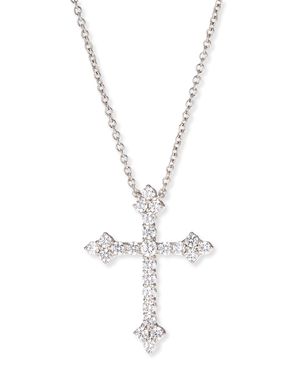 2.25 TCW Large CZ Cross Pendant Necklace