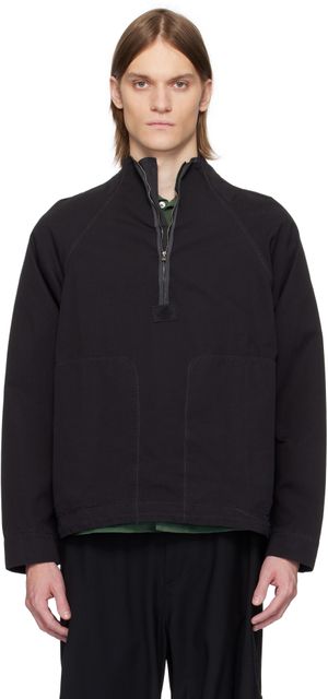 RANRA Black Ganga Soft Cotton Track Jacket